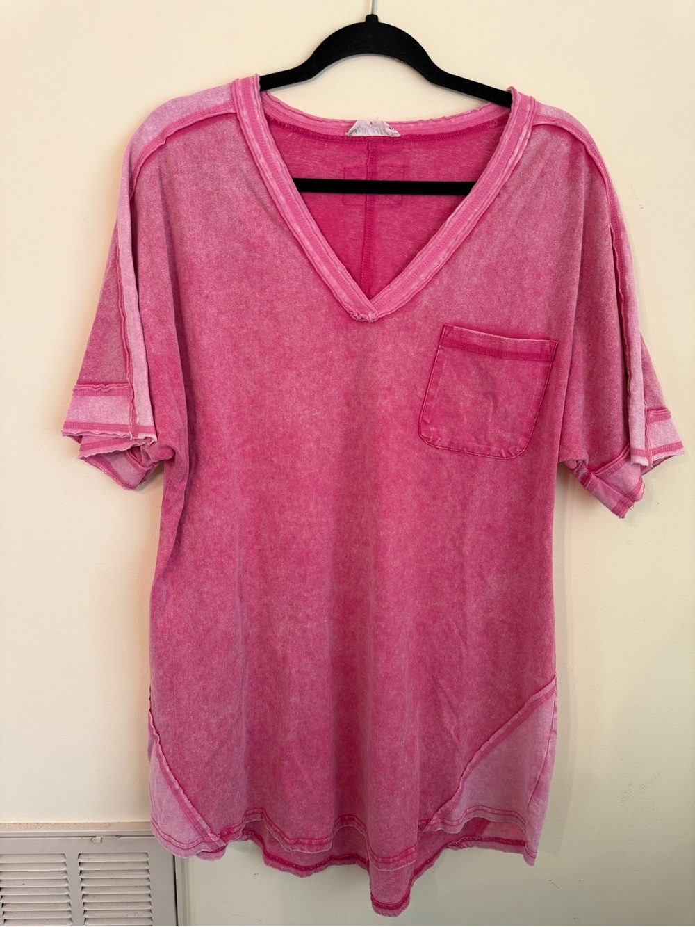New In Washed Pink V-Neck Pocket Women's Tunic/Dress *GREAT CONDITION*